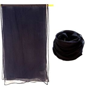 Elegant Black Silk Scarf